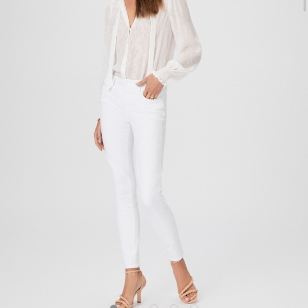 Verdugo ankle crop jean white